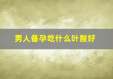 男人备孕吃什么叶酸好