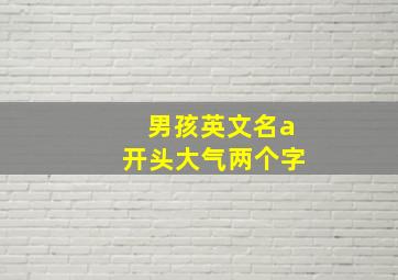 男孩英文名a开头大气两个字