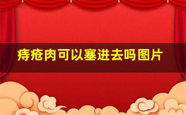 痔疮肉可以塞进去吗图片