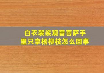 白衣袈裟观音菩萨手里只拿杨柳枝怎么回事