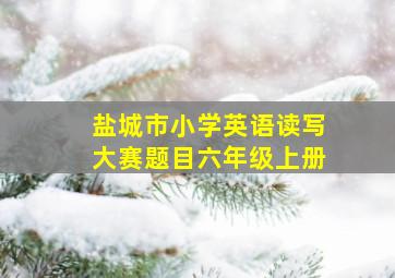 盐城市小学英语读写大赛题目六年级上册