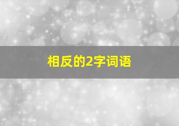 相反的2字词语