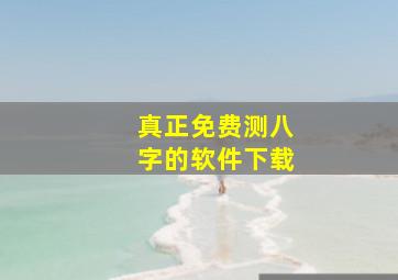 真正免费测八字的软件下载