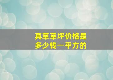 真草草坪价格是多少钱一平方的