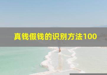 真钱假钱的识别方法100