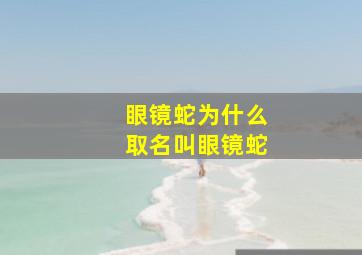 眼镜蛇为什么取名叫眼镜蛇