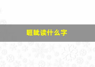 睚眦读什么字