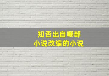 知否出自哪部小说改编的小说