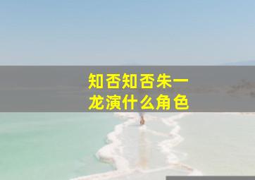 知否知否朱一龙演什么角色