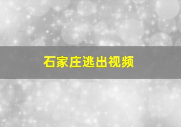 石家庄逃出视频