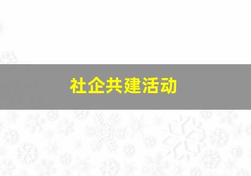 社企共建活动