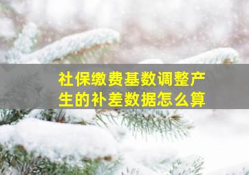 社保缴费基数调整产生的补差数据怎么算