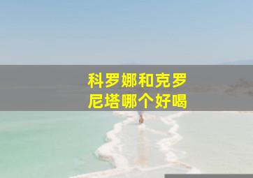 科罗娜和克罗尼塔哪个好喝