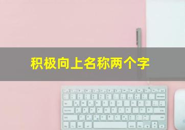 积极向上名称两个字