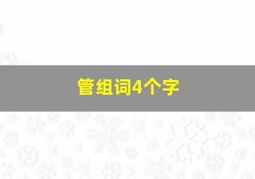 管组词4个字