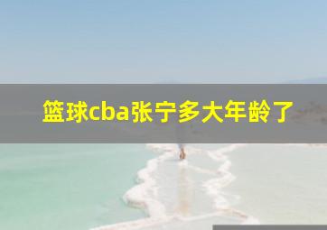 篮球cba张宁多大年龄了