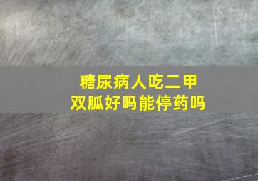 糖尿病人吃二甲双胍好吗能停药吗