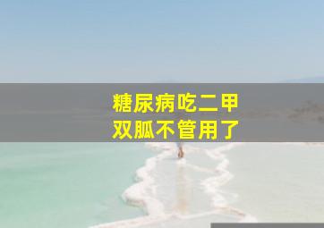 糖尿病吃二甲双胍不管用了