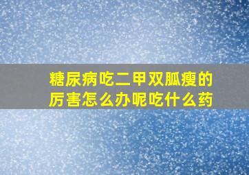 糖尿病吃二甲双胍瘦的厉害怎么办呢吃什么药