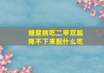 糖尿病吃二甲双胍降不下来配什么吃