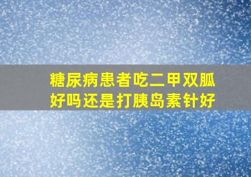 糖尿病患者吃二甲双胍好吗还是打胰岛素针好