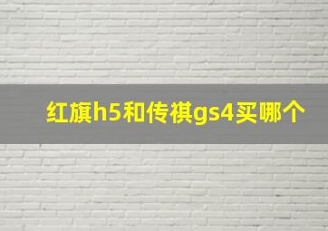 红旗h5和传祺gs4买哪个