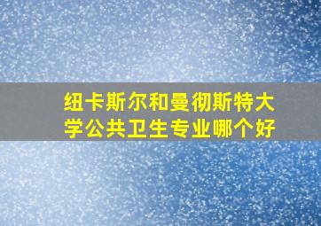 纽卡斯尔和曼彻斯特大学公共卫生专业哪个好