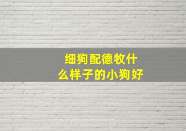 细狗配德牧什么样子的小狗好