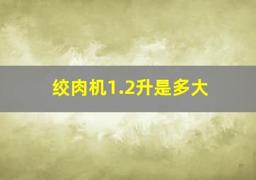 绞肉机1.2升是多大