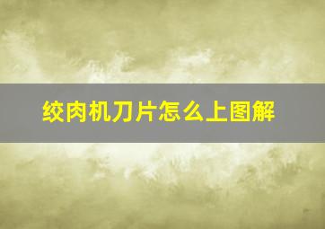 绞肉机刀片怎么上图解