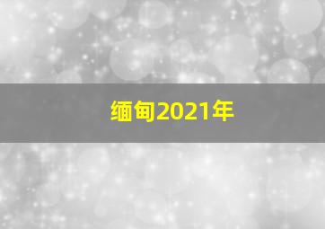 缅甸2021年