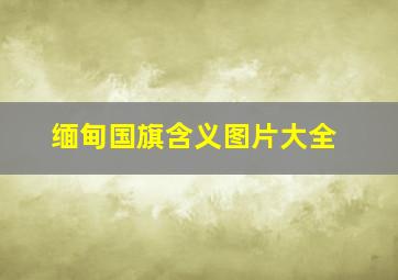 缅甸国旗含义图片大全