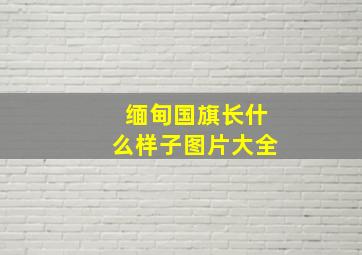 缅甸国旗长什么样子图片大全