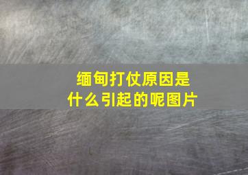 缅甸打仗原因是什么引起的呢图片