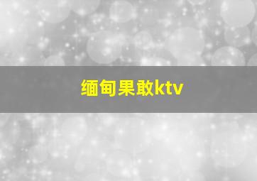 缅甸果敢ktv