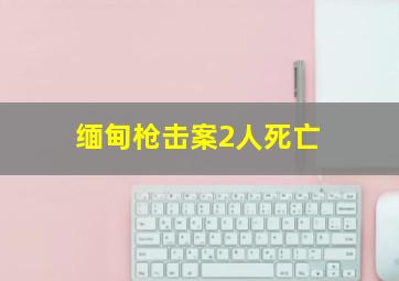 缅甸枪击案2人死亡