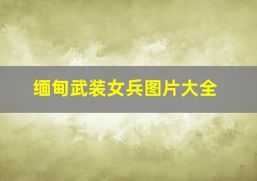 缅甸武装女兵图片大全