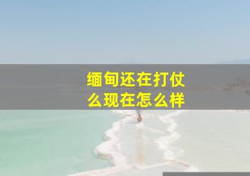 缅甸还在打仗么现在怎么样