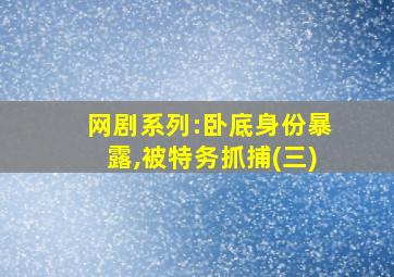 网剧系列:卧底身份暴露,被特务抓捕(三)