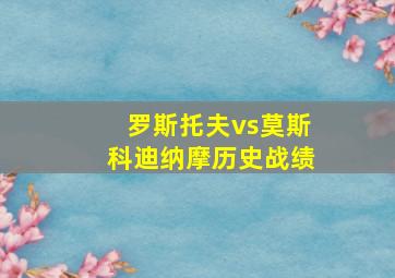 罗斯托夫vs莫斯科迪纳摩历史战绩