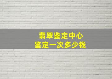 翡翠鉴定中心鉴定一次多少钱