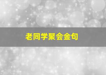 老同学聚会金句