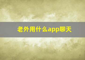 老外用什么app聊天