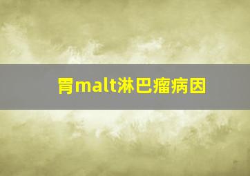 胃malt淋巴瘤病因