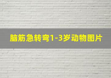 脑筋急转弯1-3岁动物图片