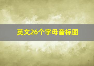 英文26个字母音标图