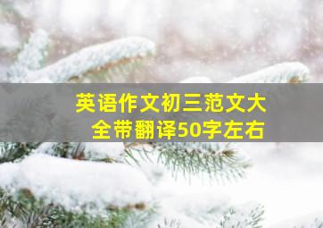 英语作文初三范文大全带翻译50字左右