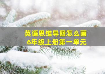 英语思维导图怎么画6年级上册第一单元