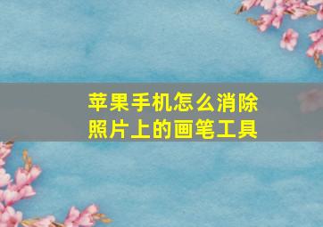 苹果手机怎么消除照片上的画笔工具