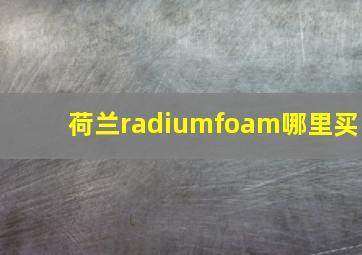 荷兰radiumfoam哪里买